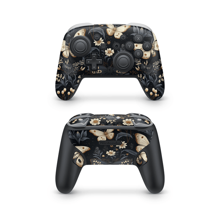 Midnight Flutter Nintendo Switch Pro Controller Decal Skins