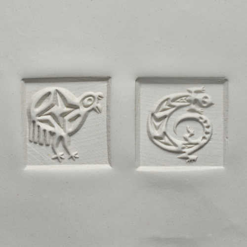 MKM Medium Square Stamp Bird and Lizard Ssm-030
