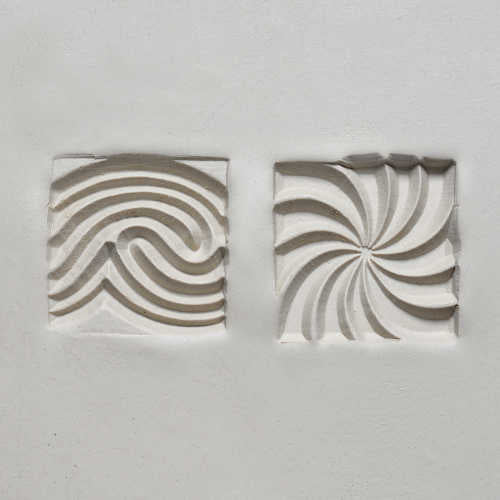 MKM Medium Square Stamp Swirl and Wave Ssm-017