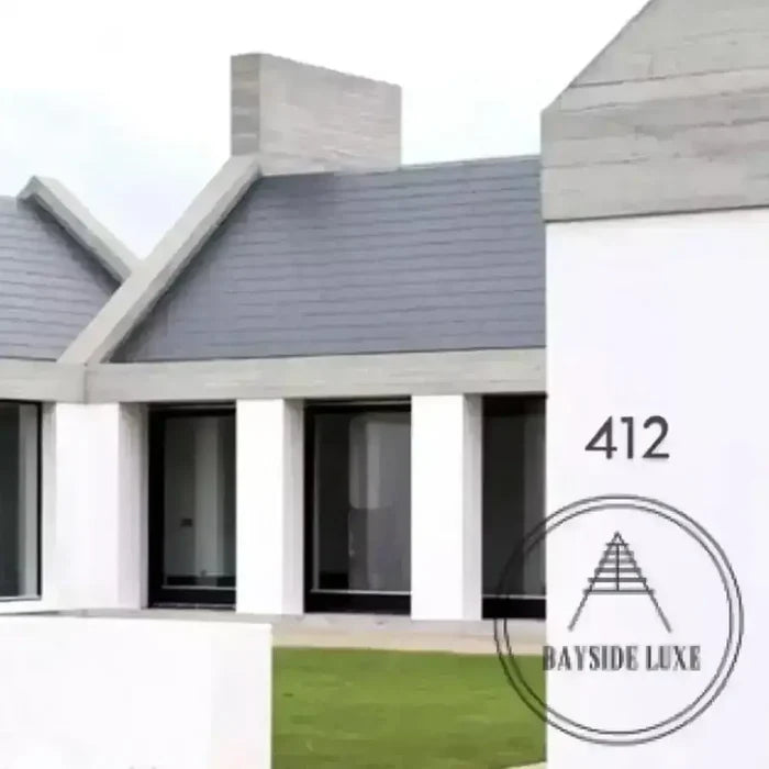 House Numbers Modern Bayside Luxe Floating House Numbers - Black 150mm