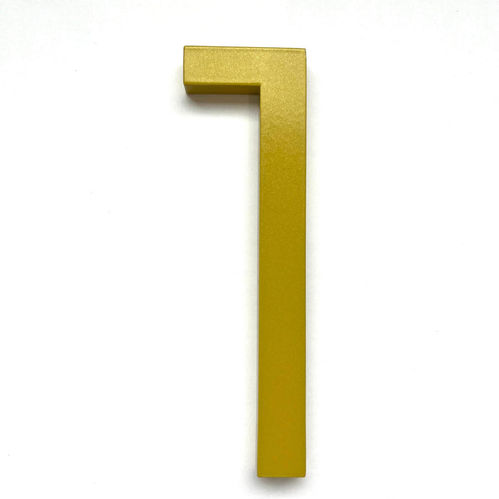 House Number 1 / Gold / 150mm Modern Bayside Luxe Floating House Numbers - Gold 150mm