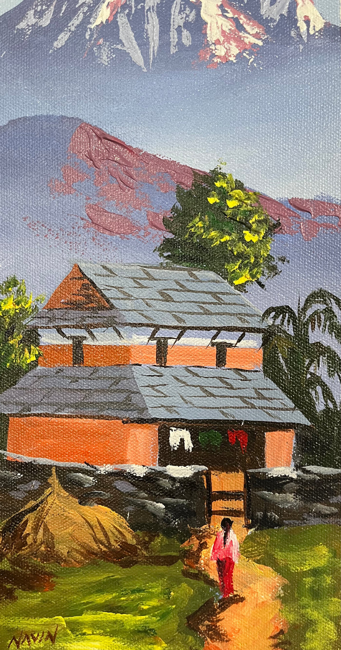 Mount Machapuchre Oil Painting