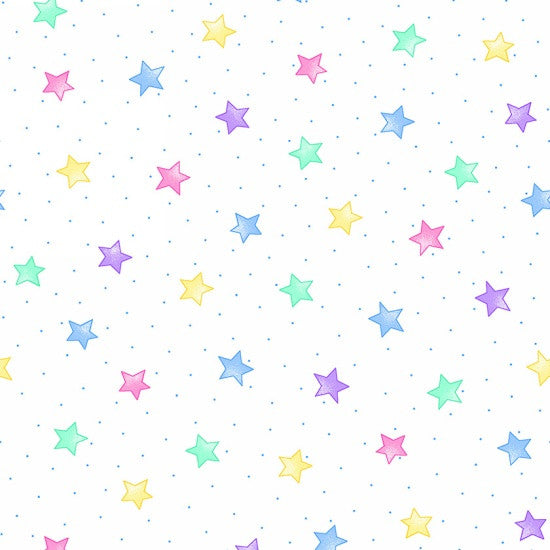 Multi Stars Pastel Flannel