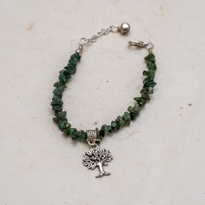 Natural Stone Emerald Chip Bracelets