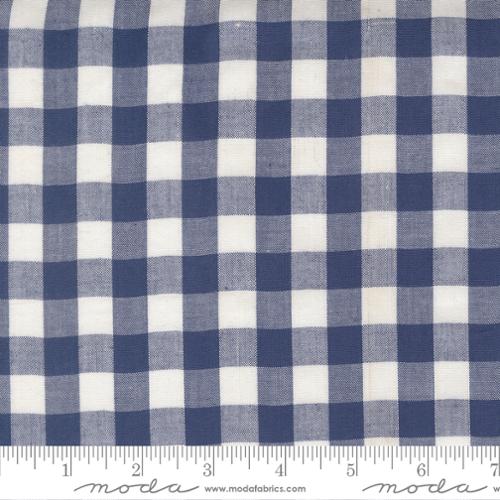Nautical Blue Check Woven- Summer Solstice