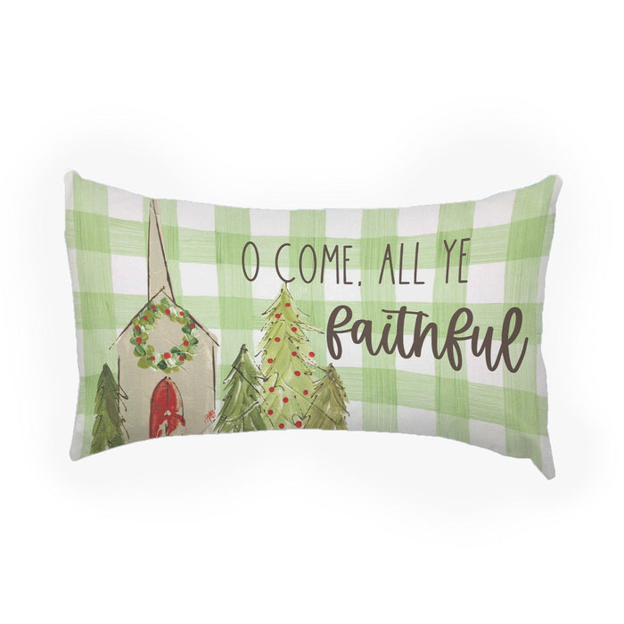 O Come All Ye Faithful 14 x 20 Pillow