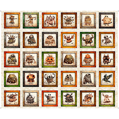 Oatmeal Halloween Monster Picture Patch Panel- A Haunting We Will Go