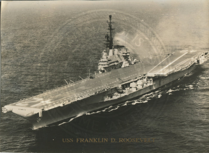 Official Navy Photo of WWII era USS Franklin D. Roosevelt (CVA-42) Aircraft Carrier - Annapolis Maritime Antiques