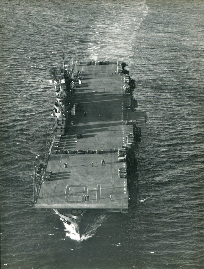 Official Navy Photo of WWII era USS Wasp (CV-18) Aircraft Carrier - Annapolis Maritime Antiques