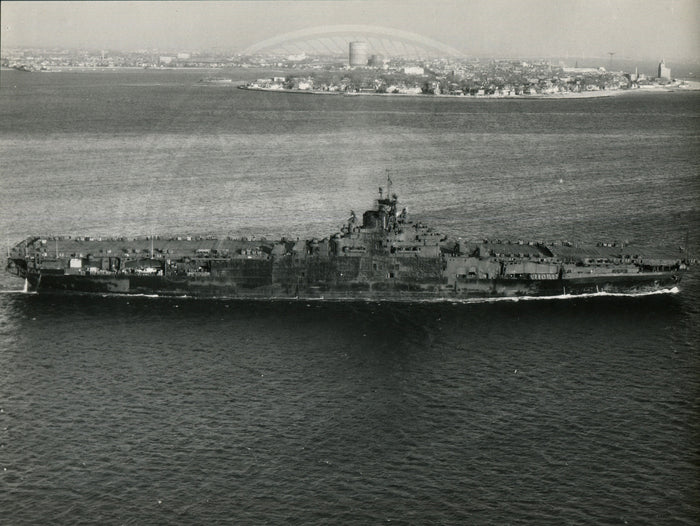 Official Navy Photo of WWII era USS Wasp (CV-18) Aircraft Carrier - Annapolis Maritime Antiques