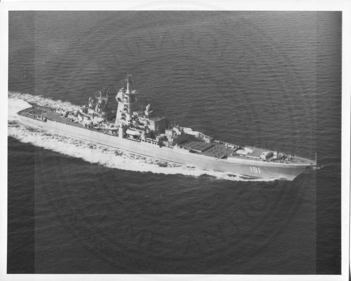 Official U.S. Navy photo the Soviet nuclear powered missile cruiser Kirov. - Annapolis Maritime Antiques