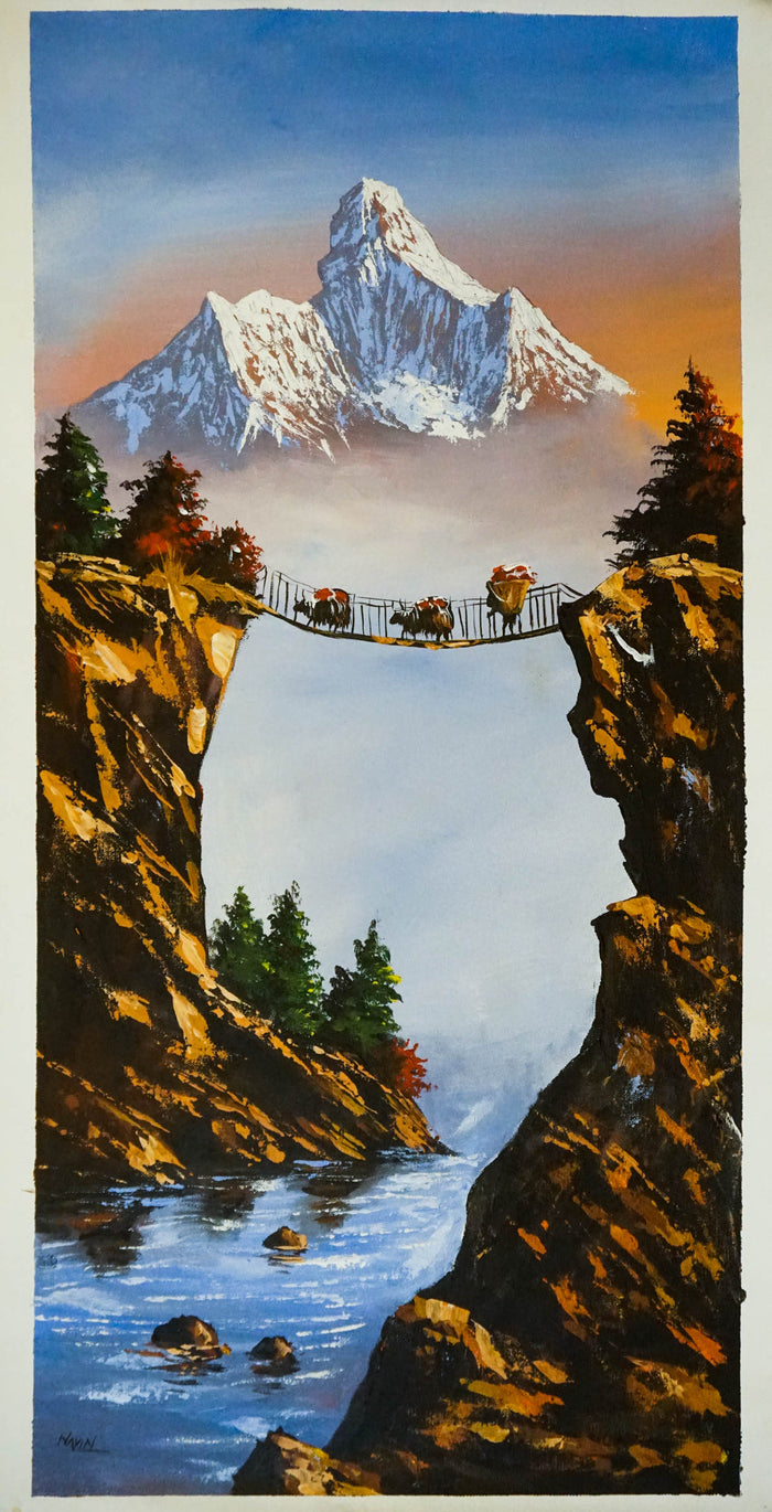 Original Acrylic handpanting of Ama Dablam