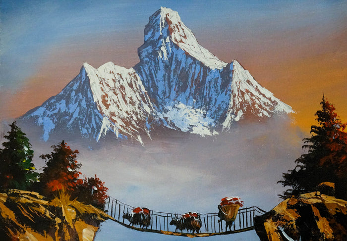 Original Acrylic handpanting of Ama Dablam