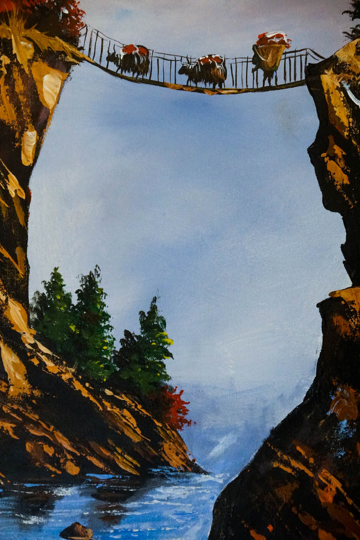 Original Acrylic handpanting of Ama Dablam