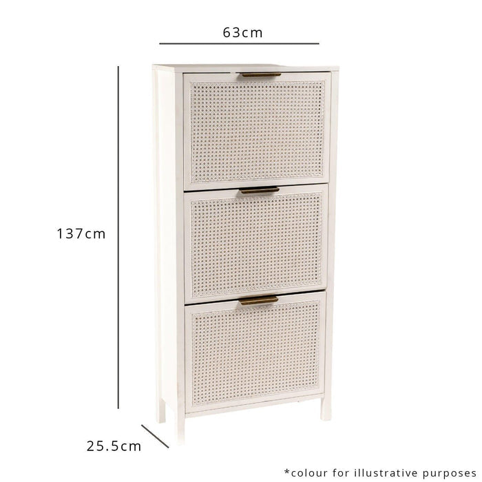Outlet - Charlie shoe cabinet - 3 door - black - Laura James