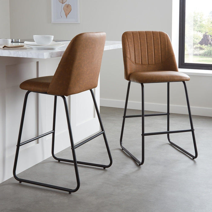 Sheffield bar stool - tan - Laura James