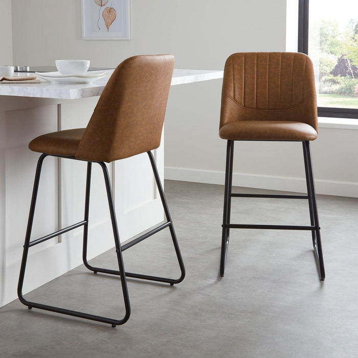 Sheffield bar stool - tan - Laura James