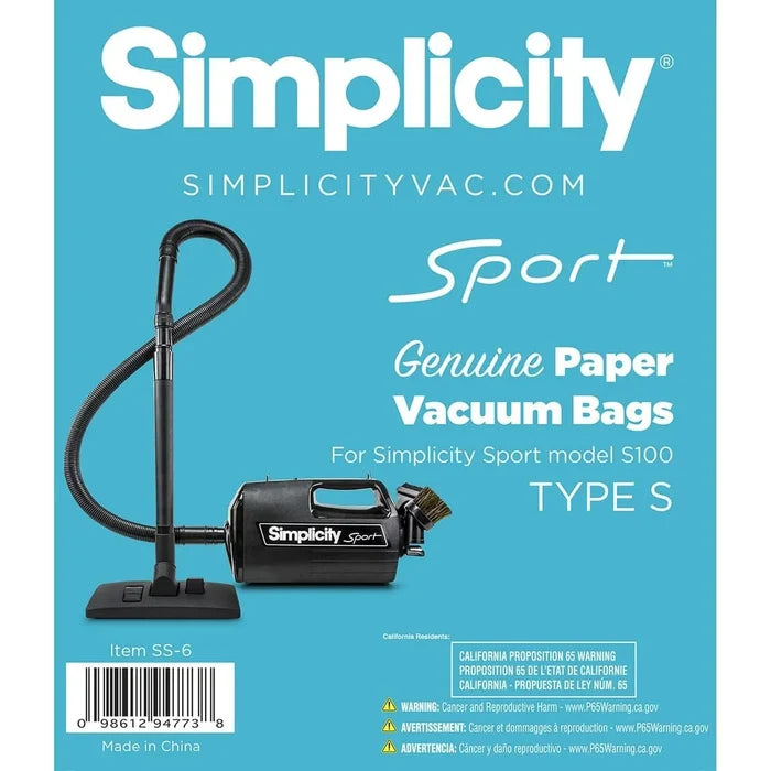 Paper Bags for S100 Sport Portable Canister (6-Pack)