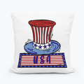 Patriotic USA Hat Square Pillow
