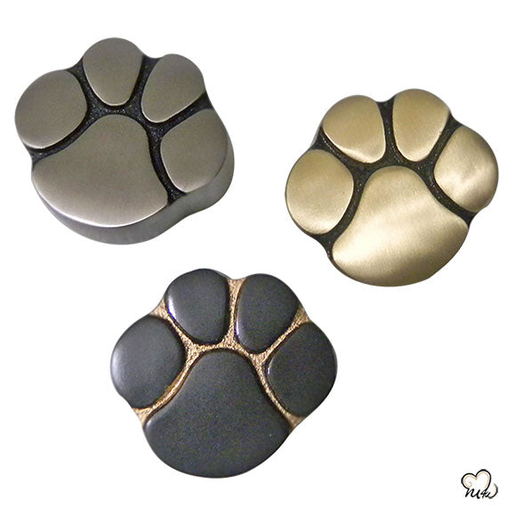 Pet Keepsake Urn - Paw Print Pet Urn - Custom Urn for Pet Ashes in Slate, Gold, Pewter -  ExquisiteUrns