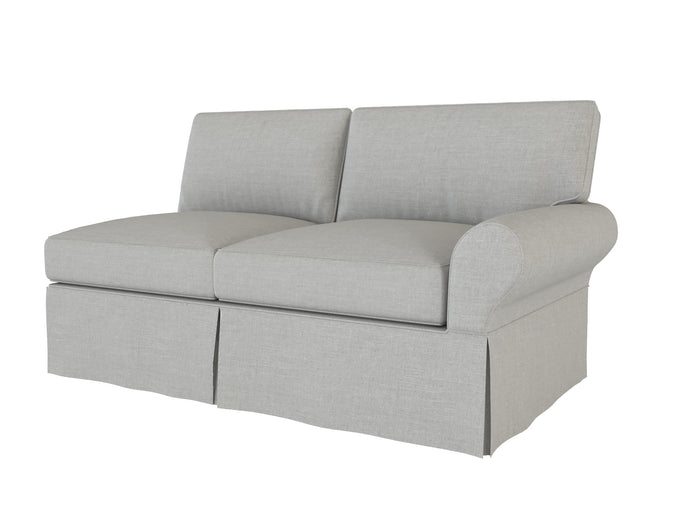 PB Basic Right Arm Loveseat Cover, PB Basic sectional components slipcover - LindaKale