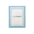 Periwinkle Blue with White Scalloped Acrylic Border 5x7 Frame