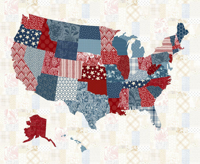Pieces of America- USA Map Panel