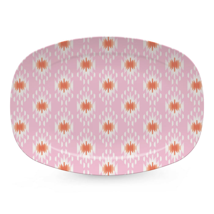 Pink and Orange Ikat Platter