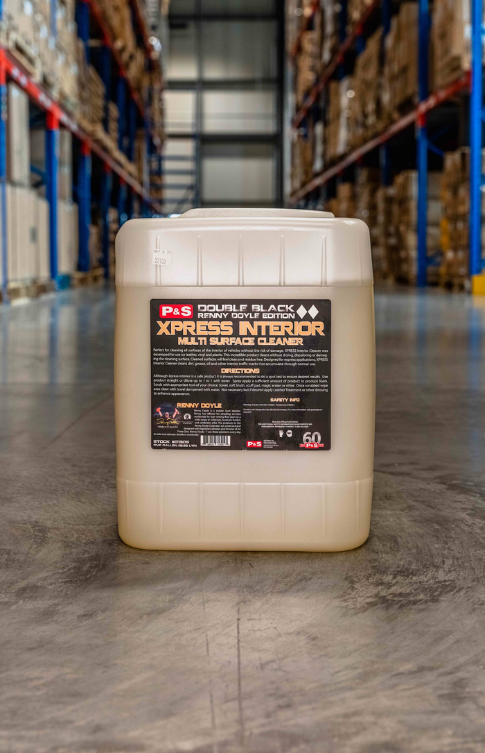 P&S - 5 GALLON | APC, Bead Maker, Brake Buster, Bug Off, Carpet Bomber, Iron Buster, IRS Foaming Shampoo, Multi-Dressing VOC Compliant, Paint Gloss, Pearl Auto Shampoo, Radiance, Swift, True Vue, Terminator, Undressed Cleaner, and Xpress Interior