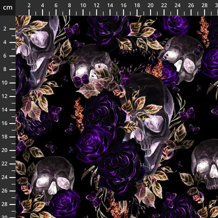 Purple Floral Viscose Jersey