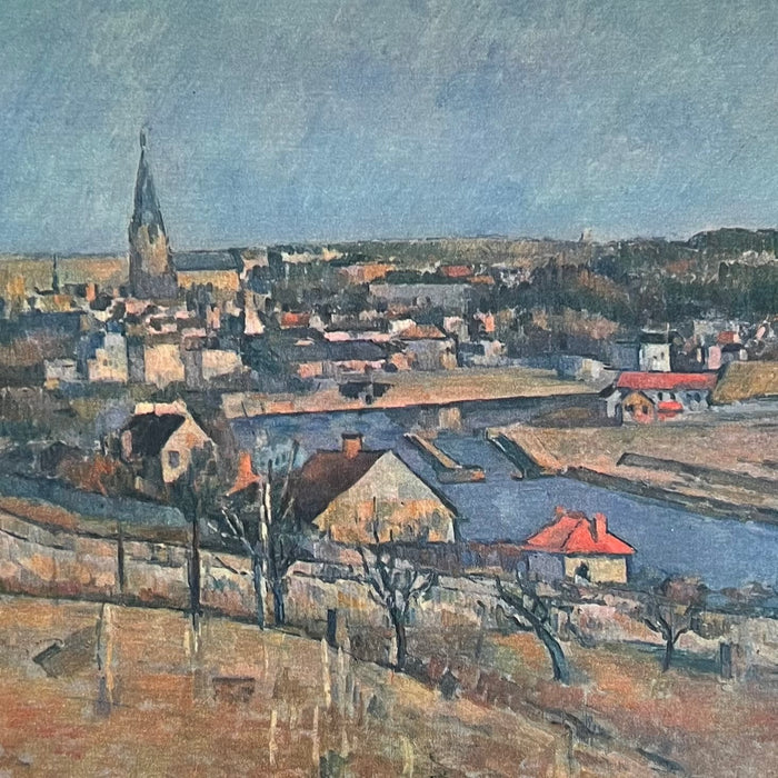 Rare Vintage 1949 Cézanne "Paysage D'Ile de France" French Offset Lithograph