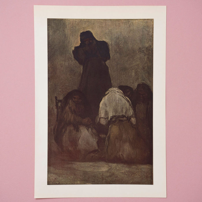 Rare Vintage 1954 Goya "Preaching Monk" Offset Lithograph