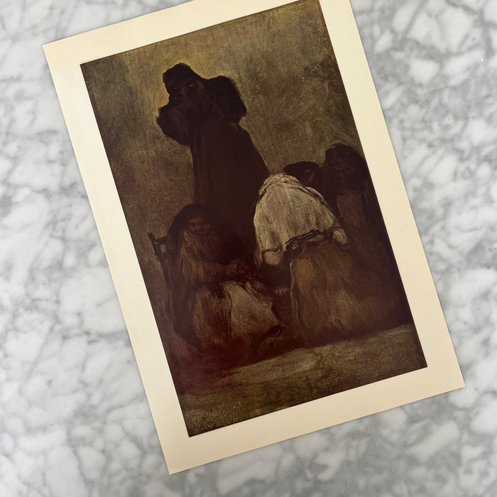 Rare Vintage 1954 Goya "Preaching Monk" Offset Lithograph