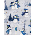 Scenic Snowmen Gray- Let It Snow- Man!