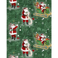 Scenic Toile and Santas Green- The Jolly North