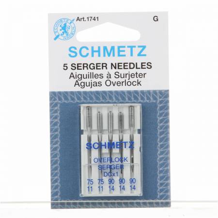 Schmetz Overlock / Serger DC-1 Machine Needle Sizes 11/75 & 14/90