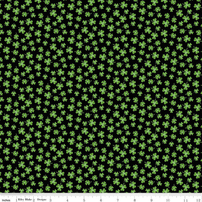 Seasonal Basics Shamrocks Black