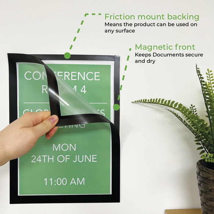 Semi-Permanent Self-Adhesive Backed Document Holder (Pack of 5)