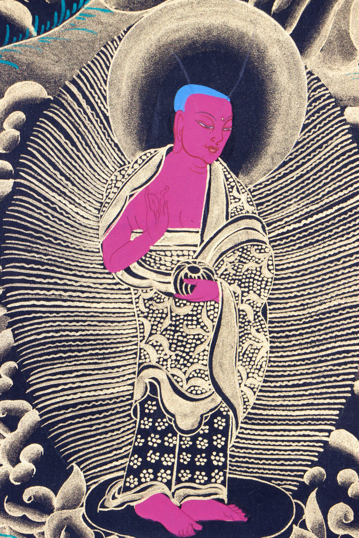 Shakyamuni Buddha Thangka Painting for meditation and reflective activities.