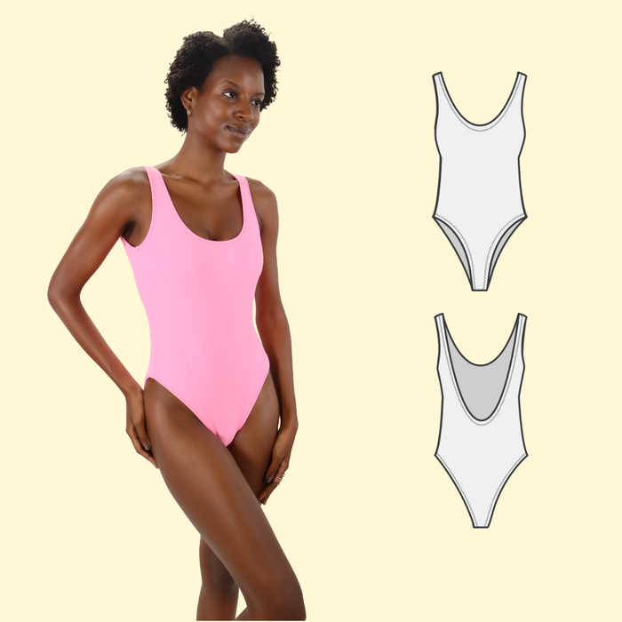 Sharon High Leg One Piece Sharon Printed Pattern