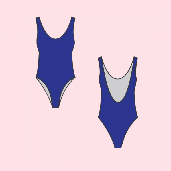 Sharon High Leg One Piece Sharon Printed Pattern