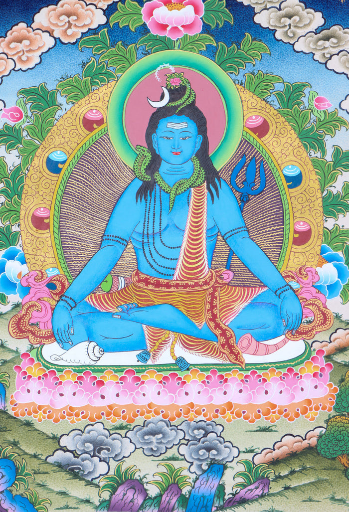 Shiva Thangka for prayer and devotion.