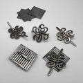 Signature Scroll Motif Metal Bag Tag - Nickel