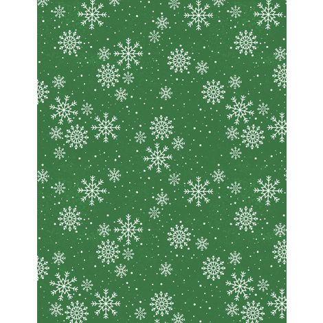 Snowflakes Green- Snowy Gnomies