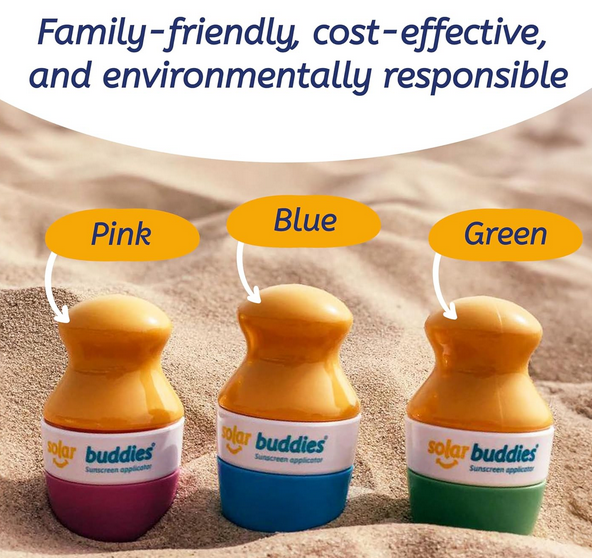 Solar Buddies Blue - Refillable Sunscreen Applicator