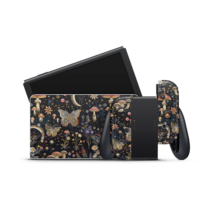 Sparkling Mushies Nintendo Switch OLED Decal Skin