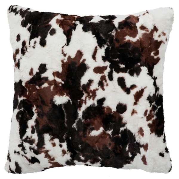 American made spotted hide faux fur pillow - Your Western Decor