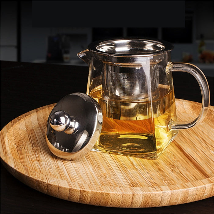 Stainless Steel Heat Resistant Glass Tea Pot - Eucalyptus And Sage | Tea, Coffee, Mug, and Cup products for men and women of all ages