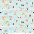 Stamps Print Blue