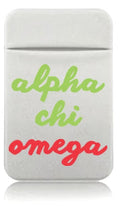 Stretchy Phone Wallet- Alpha Chi Omega